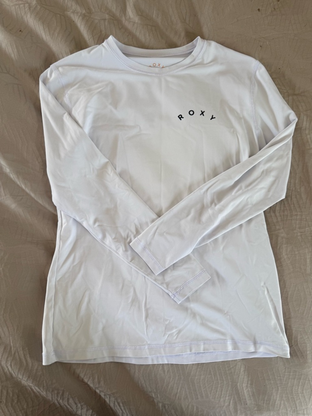 Roxy Enjoy Waves SPF Long Sleeve Women’s White Rashguard Size Medium